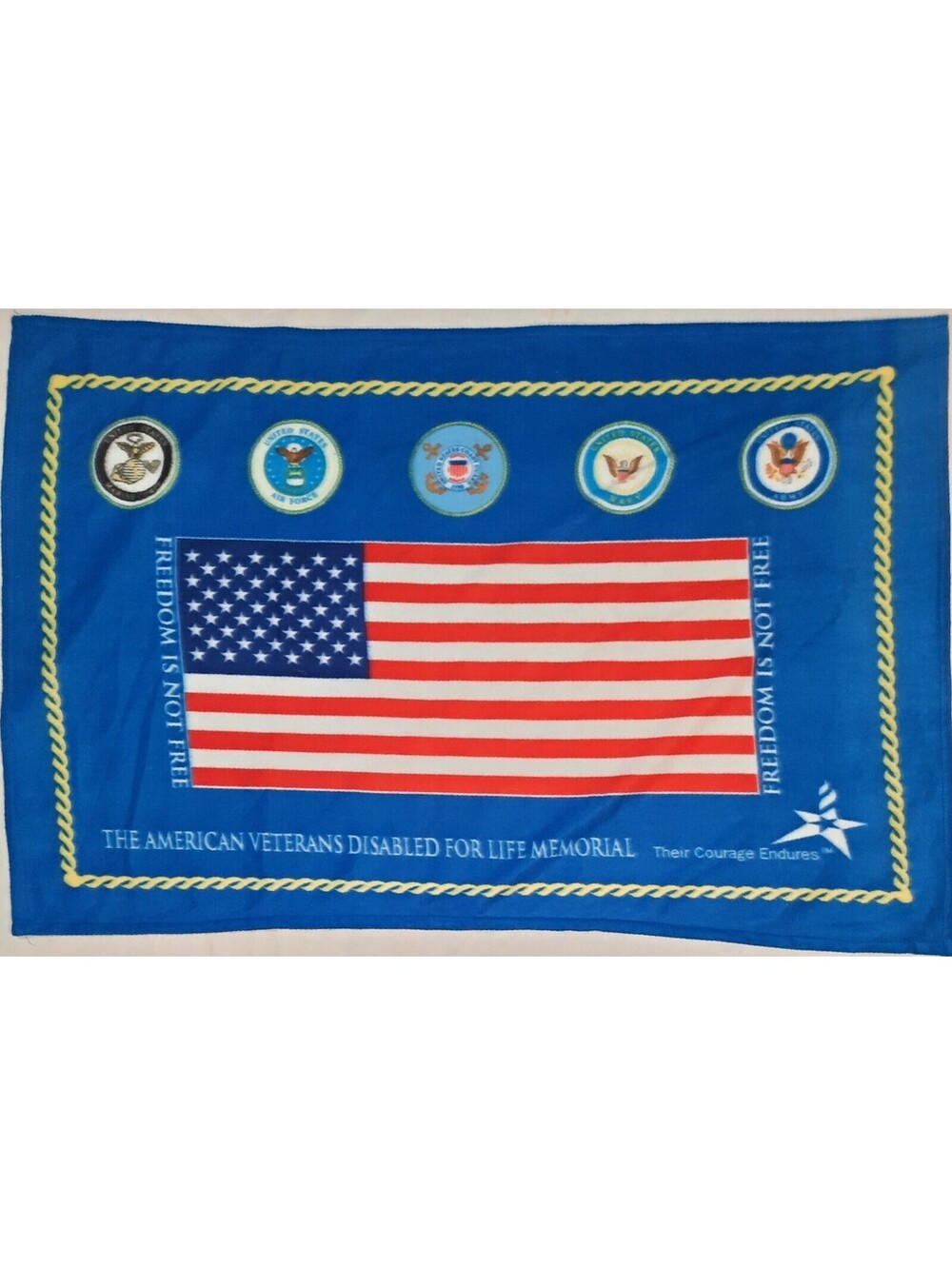 The Amer Veterans Disabled For Life Memorial Blanket 34”x48”